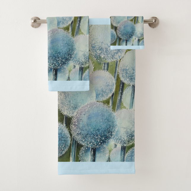 Field of Wishes Watercolor  Bath Towel Set (Insitu)