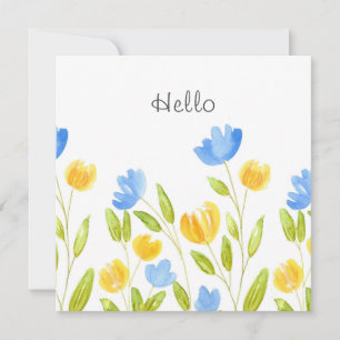 Field of Yellow Blue Flowers