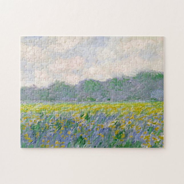 Field of Yellow Irises Monet Fine Art Jigsaw Puzzle (Horizontal)