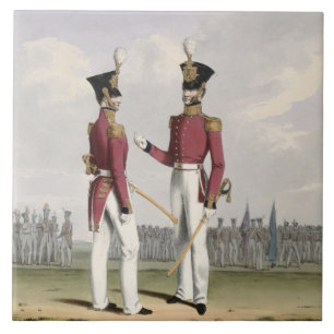 Field Officers of the Royal Marines, plate 2 from Ceramic Tile