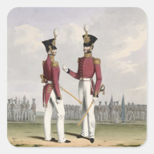 Field Officers of the Royal Marines, plate 2 from Square Sticker