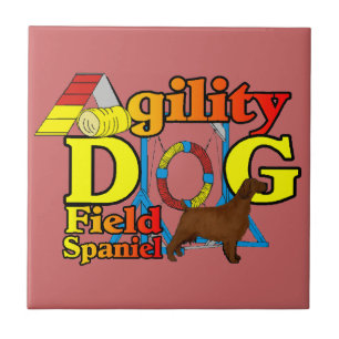 Field Spaniel Agility Ceramic Tile