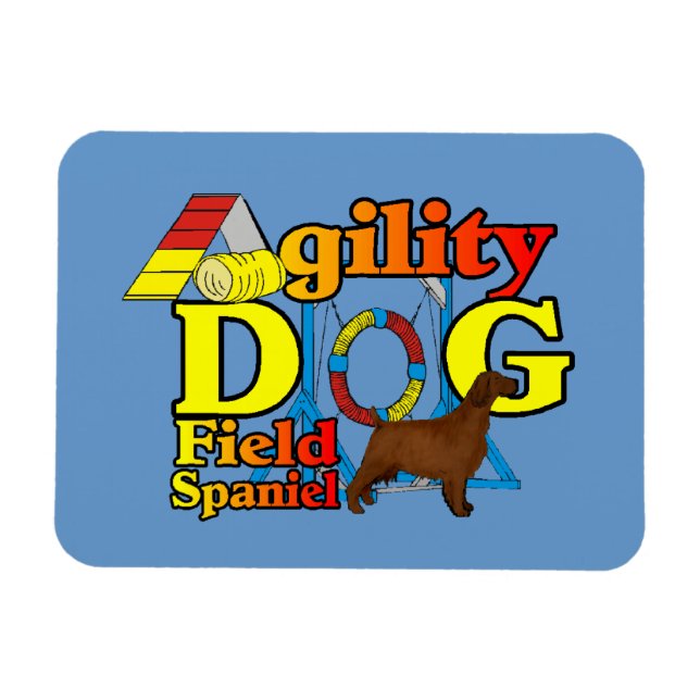 Field Spaniel Agility Magnet (Horizontal)