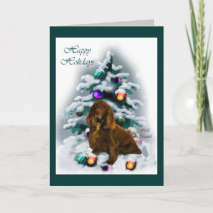 Field Spaniel Christmas Gifts Holiday Card