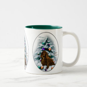 Field Spaniel Christmas Gifts Two-Tone Coffee Mug