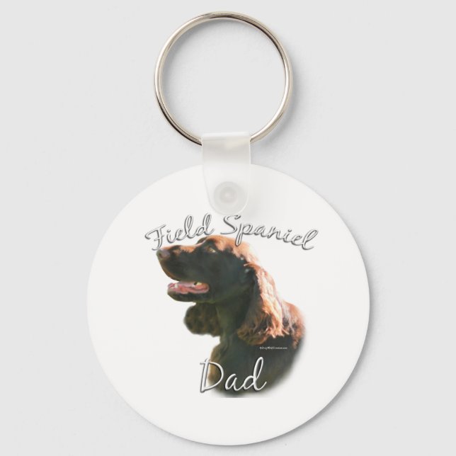 Field Spaniel Dad 2 Key Ring (Front)