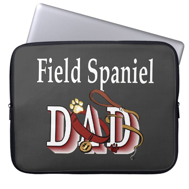 Field Spaniel Dad Laptop Sleeve (Front)