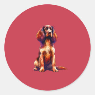 Field Spaniel Dog Classic Round Sticker