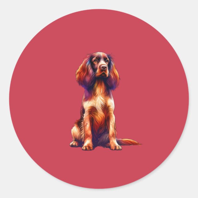 Field Spaniel Dog Classic Round Sticker (Front)