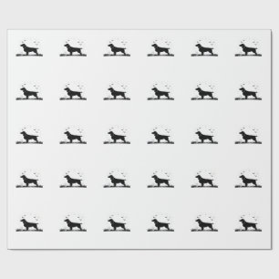 Field Spaniel Dog � Halloween Moon Silhouette Clas Wrapping Paper