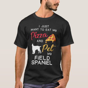 Field Spaniel Dog Pizza Owner Christmas Birthday T-Shirt