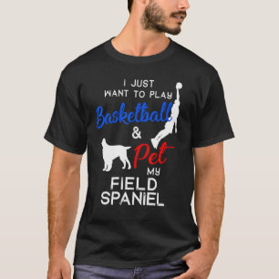 Field Spaniel Funny Basketball Dog Owner  Xmas T-Shirt