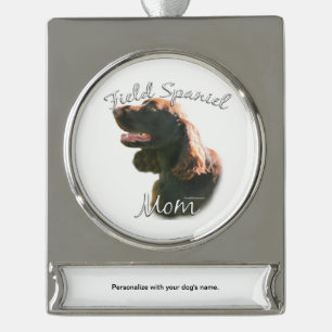 Field Spaniel Mum 2 Silver Plated Banner Ornament