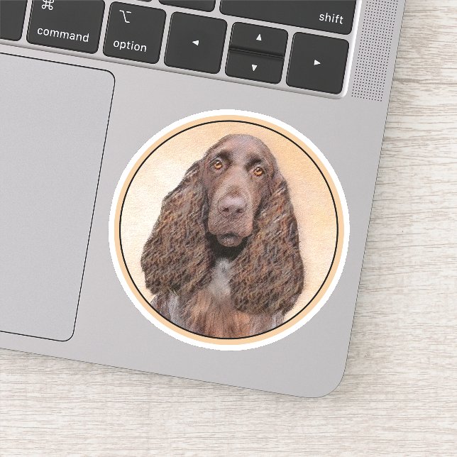 Field Spaniel Painting - Cute Original Dog Art (Detail)