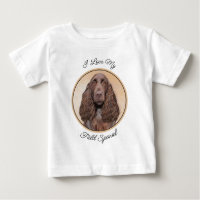Field Spaniel Painting - Cute Original Dog Art