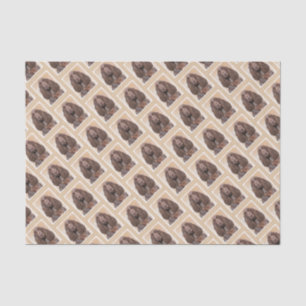 Field Spaniel Painting - Cute Original Dog Art Tissue Paper