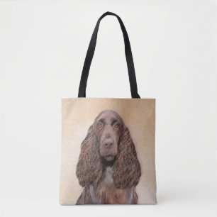 Field Spaniel Painting - Cute Original Dog Art Tote Bag