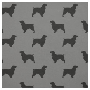 Field Spaniel Silhouettes Pattern Fabric