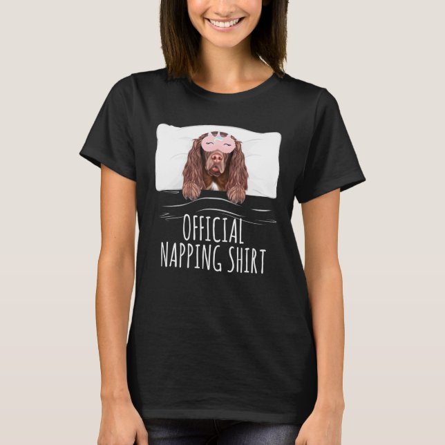 Field Spaniel Unicorn Sleep Mask Official Napping T-Shirt (Front)
