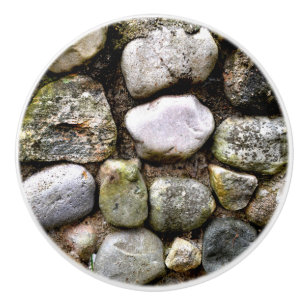 Field Stone, rocks, distressed stone, rustic stone Ceramic Knob