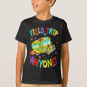 Field Trip Anyone Teacher Teaching School Bus Back T-Shirt