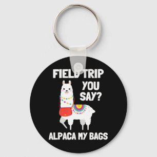 Field Trip , field day squad alpaca teachers kids Key Ring