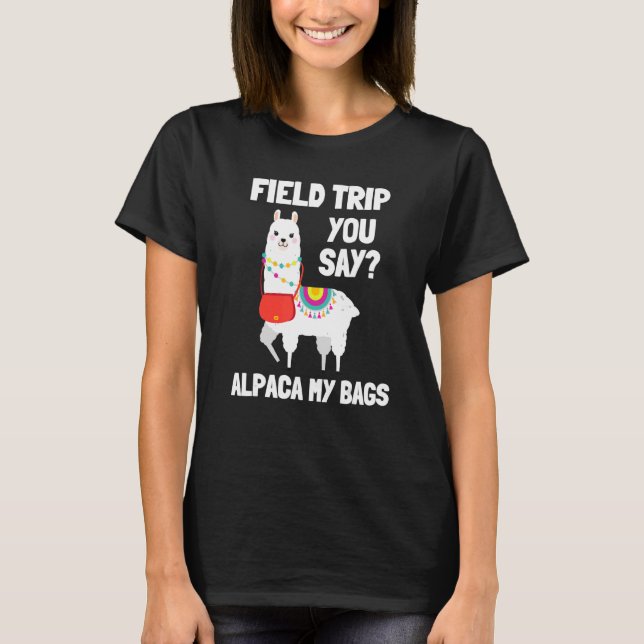 Field Trip  Field Day Squad Alpaca Teachers Kids T-Shirt (Front)