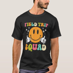 Field Trip Squad Teacher Kids Retro Groovy Field D T-Shirt
