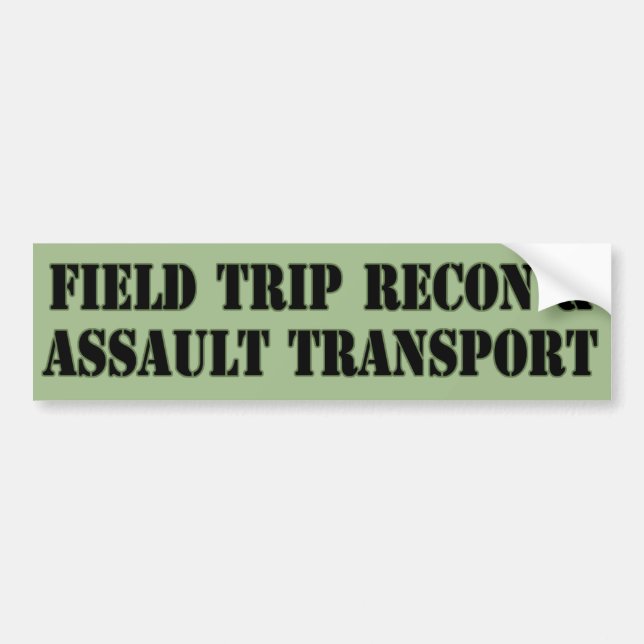 Field Trip Vehicle Bumper Sticker (Front)