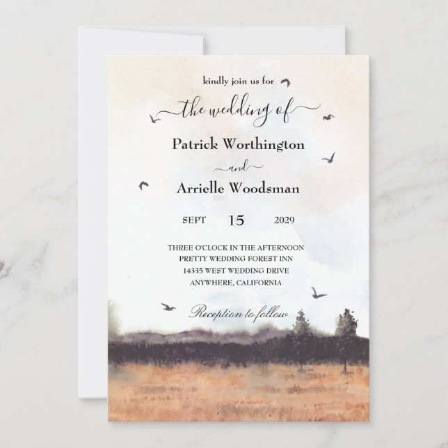 field western wedding invitations (Front)