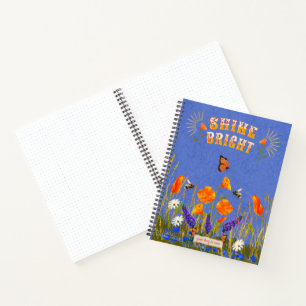 Field Wildflowers Poppies Inspirational  Notebook