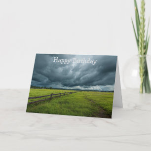 Field with a Wooden Fence Card