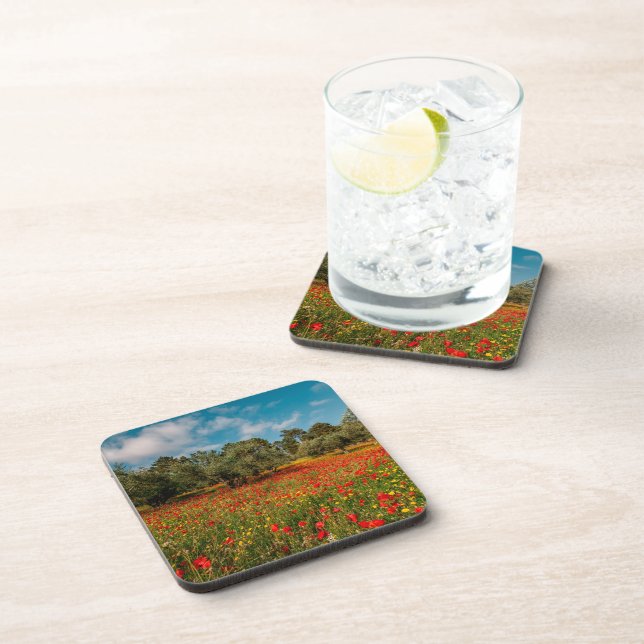 field with flowers and trees coaster (Right Side)