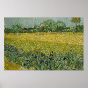 Field with flowers near Arles Poster
