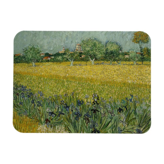 Field with flowers near Arles Premium Magnet (Horizontal)