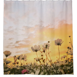 field with flowers shower curtain