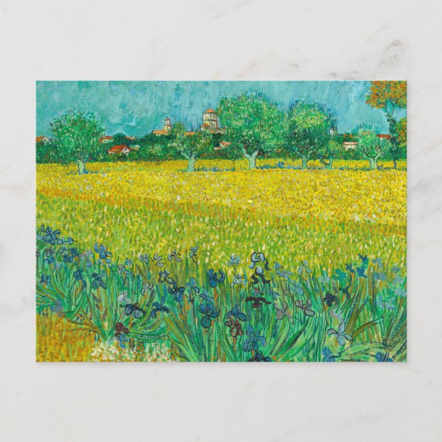 Field with Irises near Arles by Vincent van Gogh Postcard (Front)