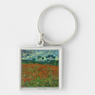Field with Poppies by Van Gogh Fine Art Key Ring