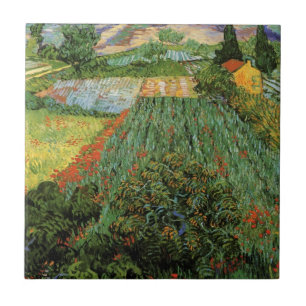 Field with Poppies by Vincent van Gogh Ceramic Tile
