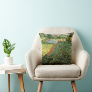 Field with Poppies by Vincent van Gogh Cushion
