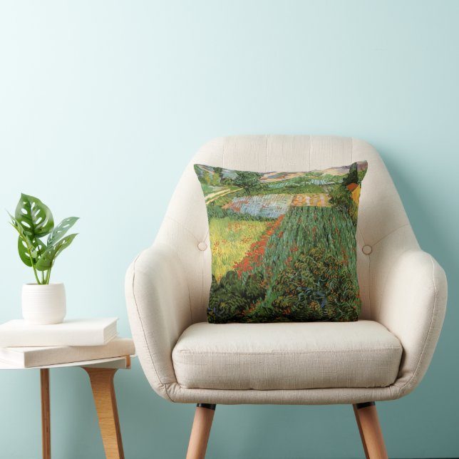Field with Poppies by Vincent van Gogh Cushion (Chair)