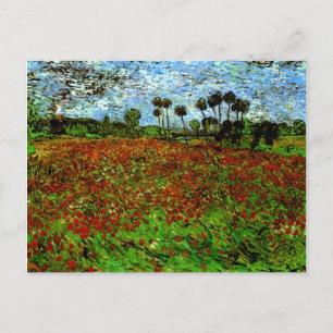 Field with Poppies (F636) Van Gogh Fine Art Postcard