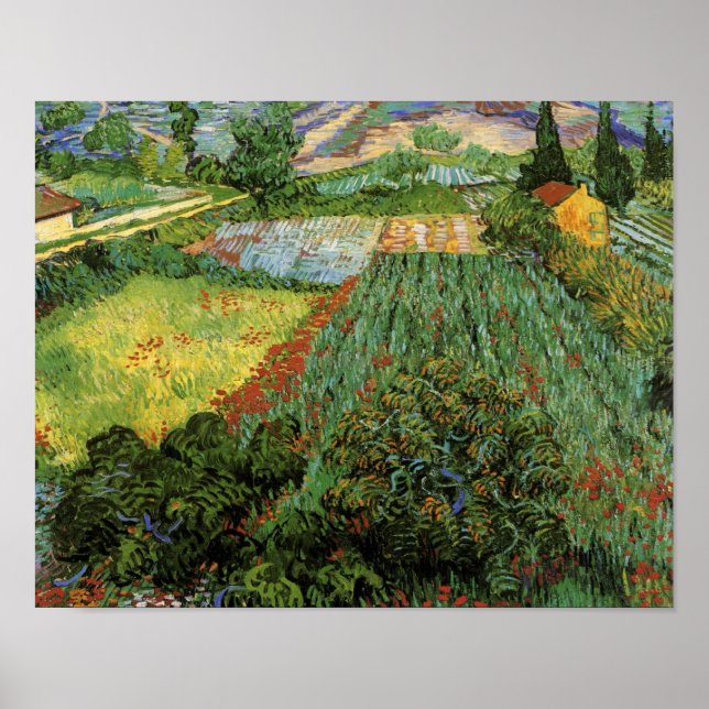 Field with Poppies Van Gogh Fine Art Poster (Front)