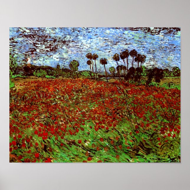Field with Poppies Van Gogh Fine Art Poster (Front)