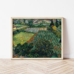 Field with Poppies Vincent van Gogh Poster