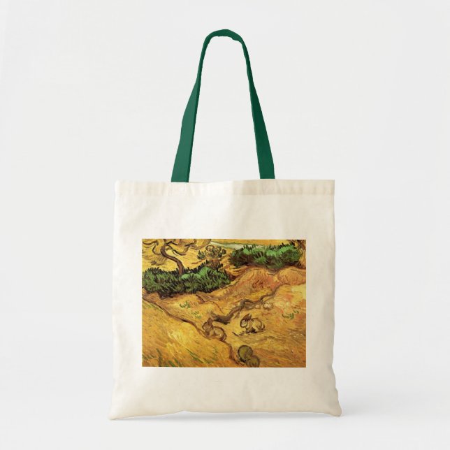Field with Two Rabbits by Vincent van Gogh Tote Bag (Front)