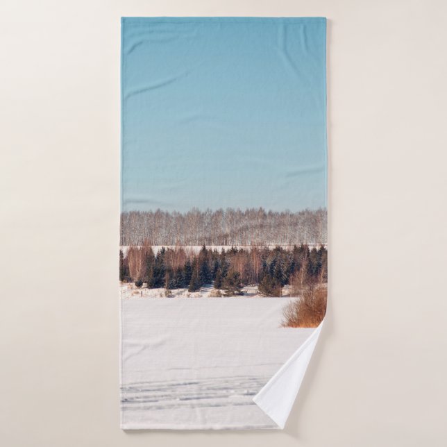 Fields and forests of central Russia. architecture Bath Towel (Bath Towel)