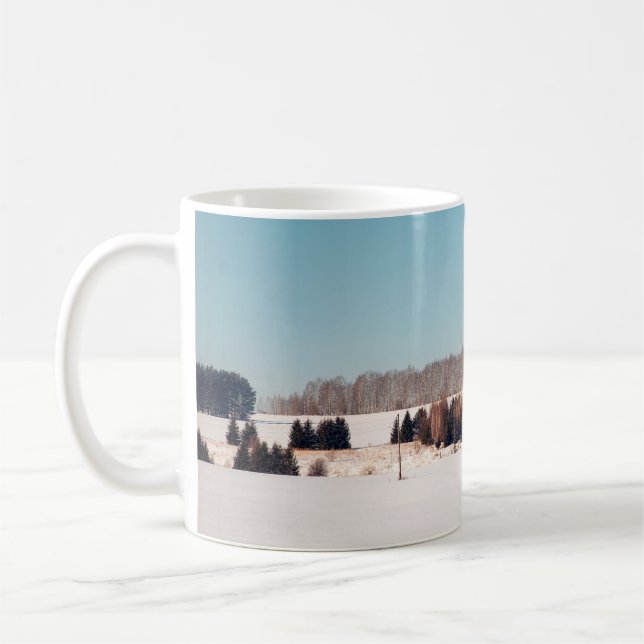 Fields and forests of central Russia. architecture Coffee Mug (Left)