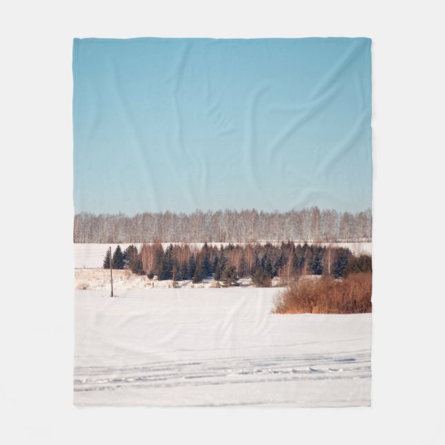 Fields and forests of central Russia. architecture Fleece Blanket (Front)