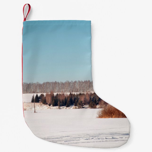 Fields and forests of central Russia. architecture Small Christmas Stocking (Front)